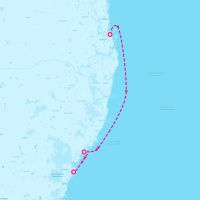 Grand Princess March 16, 2027 itinerary map