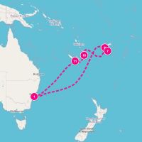 Grand Princess March 20, 2027 itinerary map