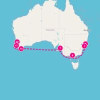 Grand Princess April 2, 2027 itinerary map