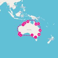 Grand Princess April 6, 2027 itinerary map