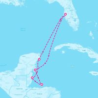 Grandeur of the Seas January 31, 2026 itinerary map