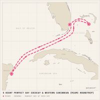Hero of the Seas December 18, 2027 itinerary map