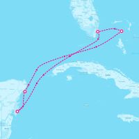 Icon of the Seas February 17, 2024 itinerary map