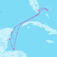 Icon of the Seas April 13, 2024 itinerary map