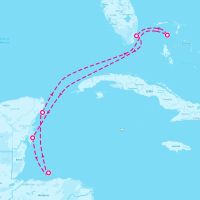 Icon of the Seas December 13, 2025 itinerary map