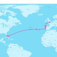 Independence of the Seas October 16, 2025 itinerary map