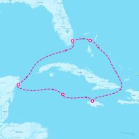 Independence of the Seas November 23, 2025 itinerary map