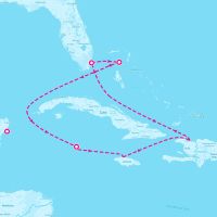 Independence of the Seas December 7, 2025 itinerary map