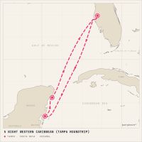 Jewel of the Seas February 8, 2027 itinerary map