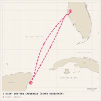 Jewel of the Seas February 18, 2027 itinerary map