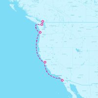 MS Koningsdam March 29, 2025 itinerary map
