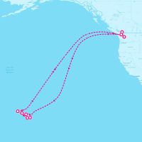 MS Koningsdam April 5, 2025 itinerary map