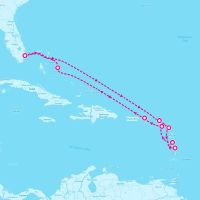 MS Koningsdam January 24, 2026 itinerary map