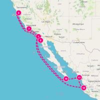 MS Koningsdam November 13, 2027 itinerary map