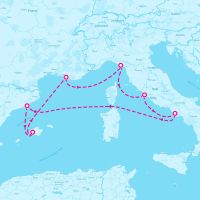 Legend of the Seas June 6, 2027 itinerary map
