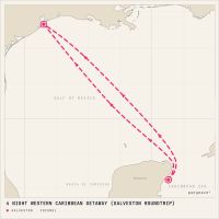 Liberty of the Seas July 1, 2027 itinerary map