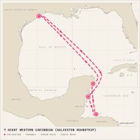 Liberty of the Seas October 1, 2027 itinerary map