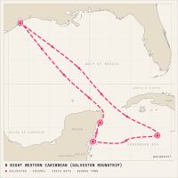 Liberty of the Seas November 26, 2027 itinerary map