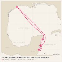 Liberty of the Seas December 28, 2027 itinerary map