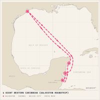Liberty of the Seas February 4, 2028 itinerary map