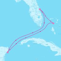 Mariner of the Seas January 15, 2024 itinerary map
