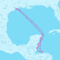 Mariner of the Seas December 29, 2025 itinerary map