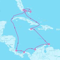 MSC Divina March 10, 2024 itinerary map