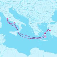 MSC Divina October 21, 2024 itinerary map