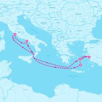 MSC Divina May 12, 2025 itinerary map