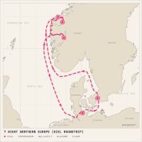 MSC Euribia June 10, 2028 itinerary map