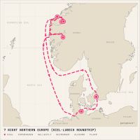 MSC Euribia August 12, 2028 itinerary map
