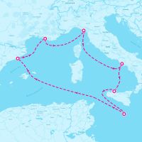 MSC Magnifica July 9, 2025 itinerary map