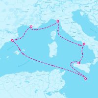 MSC Magnifica July 12, 2025 itinerary map