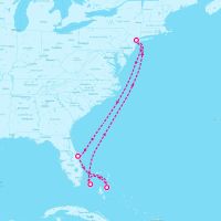 MSC Meraviglia July 13, 2025 itinerary map