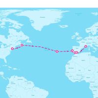 MSC Meraviglia April 19, 2026 itinerary map
