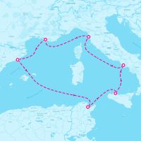 MSC Meraviglia May 8, 2026 itinerary map
