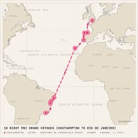MSC Meraviglia November 6, 2027 itinerary map