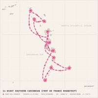 MSC Meraviglia March 25, 2028 itinerary map