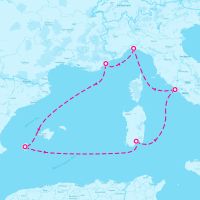 MSC Musica July 28, 2024 itinerary map