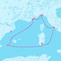 MSC Musica August 7, 2024 itinerary map
