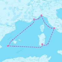 MSC Musica October 15, 2024 itinerary map