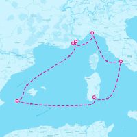 MSC Musica October 16, 2024 itinerary map