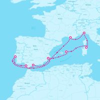 MSC Musica April 7, 2025 itinerary map