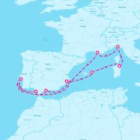 MSC Musica October 13, 2025 itinerary map