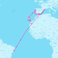 MSC Musica November 3, 2025 itinerary map