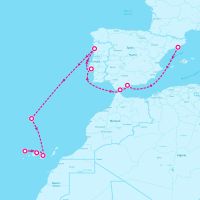 MSC Musica November 4, 2025 itinerary map
