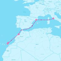 MSC Musica April 13, 2026 itinerary map