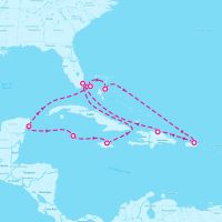 MSC Seascape June 15, 2025 itinerary map