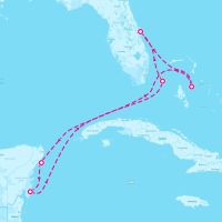 MSC Seashore August 9, 2026 itinerary map