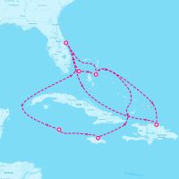MSC Seashore December 20, 2026 itinerary map